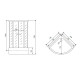 Душевая кабина Timo Comfort Clean Glass T-8880C, 80x80x220