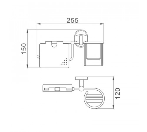 Держатель для туалетной бумаги D-Lin D242700, хром