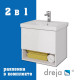Тумба с раковиной подвесная Dreja Perfecto 60 см, белый