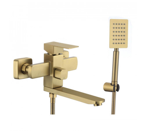 Смеситель для ванны Fmark FS8104C, матовое золото