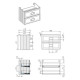 Тумба под раковину подвесная La Fenice Cubo TWIN FNC-01-CUB-BG-100-2, синяя