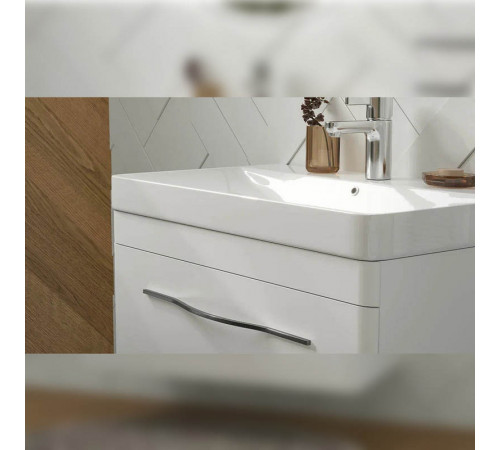 Тумба с раковиной подвесная Velvex Jill tp.JIL.9595.80.2Y белый матовый, 80 см