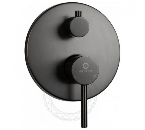 Душевая система встраиваемая FILARETE Roun FL1024BG, графит
