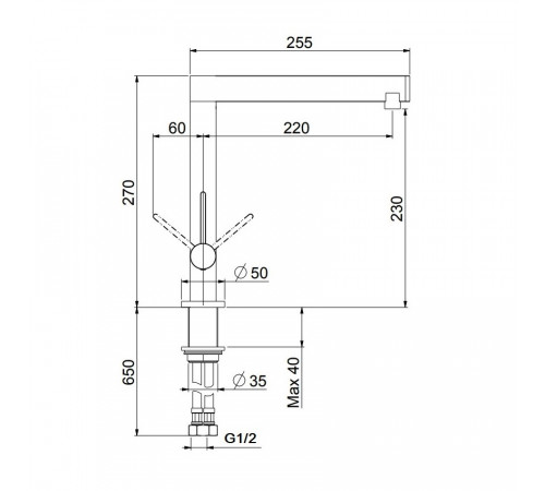 Смеситель для кухни Webert Spirit SO920302722, черный/бронза