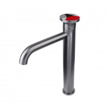 Смеситель для раковины Bronze de Luxe 9008GM-R, графит/красный