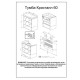 Тумба с раковиной и нишей Бриклаер КРИСТАЛЛ 60B, белый/дуб бунратти