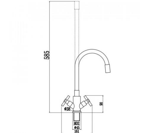 Смеситель для кухни Fmark FS8442-01, сатин
