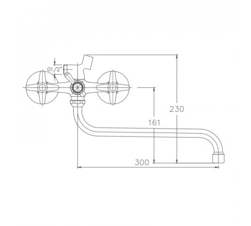 Смеситель для ванны Haiba HB2220, хром