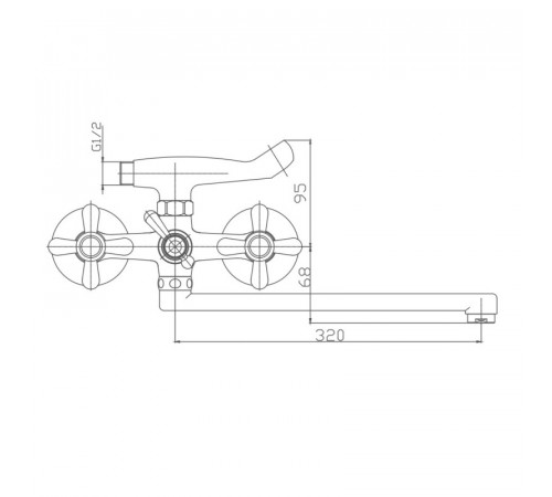 Смеситель для ванны Haiba HB2125, хром