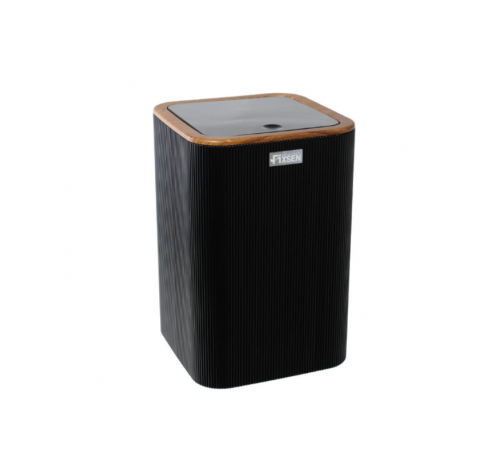 Ведро для мусора FIXSEN BLACK WOOD FX-401-6, черный/коричневый