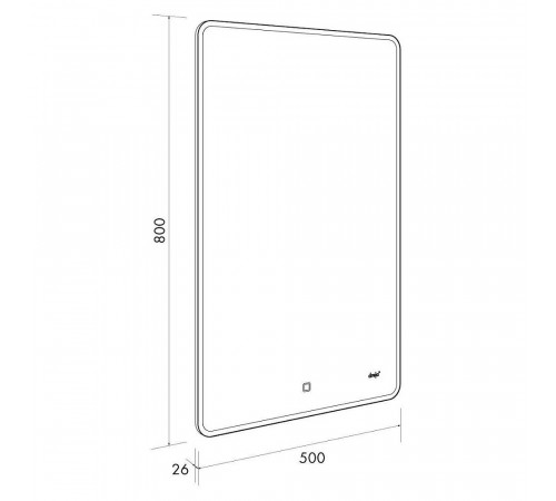 Зеркало Dreja Point 50x80 см, белый