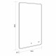 Зеркало Dreja Point 50x80 см, белый
