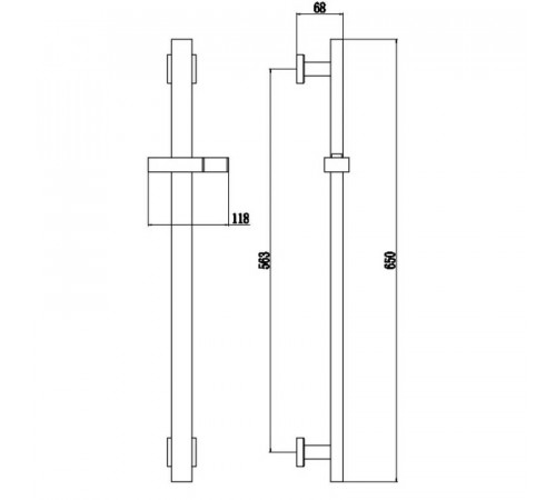 Душевая штанга Fmark FS90566, хром