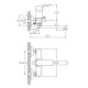 Смеситель для ванны Haiba HB60506, хром