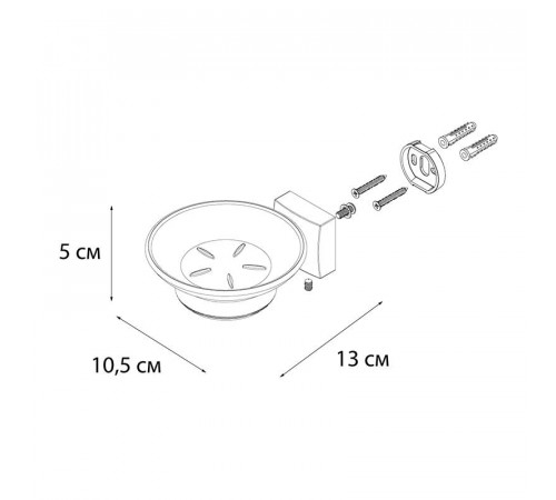 Мыльница FIXSEN KVADRO FX-61308, хром