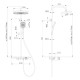 Душевая система Esko ST350Black, черный