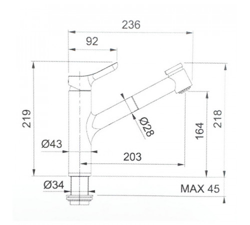 Смеситель для кухни Webert Master MS941002015, хром