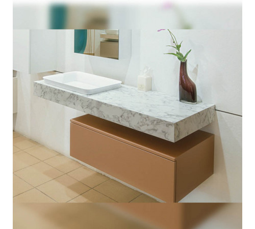 Столешница Velvex Unit 160, белый мрамор