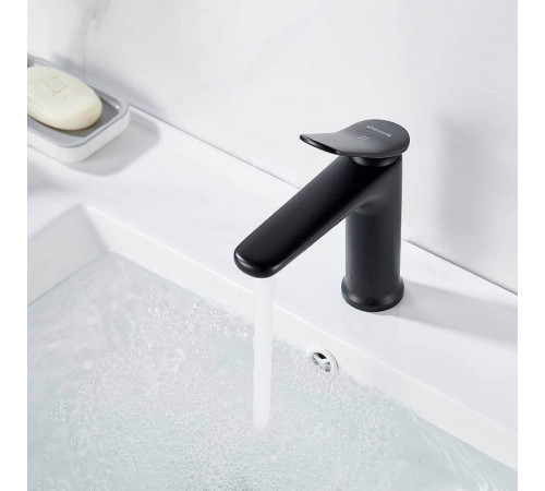 Смеситель для раковины Shevanik S4701H, черный