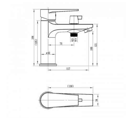 Смеситель на борт ванны ESKO BT53, хром