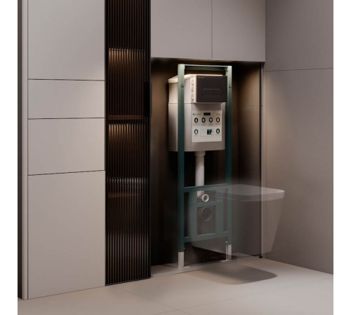 Инсталляция для подвесного унитаза Knotlor ISWC401FG, бирюзовый