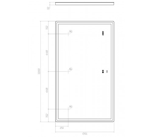Зеркало VIGO Geometry Luxe z.GEO.120.Luxe, 120 см