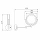 Зеркало косметическое JAVA S-M222LB, матовое золото