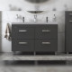 Тумба с раковиной напольная Velvex Orlando tn.ORL.CLA.120.4Y графит, 120 см