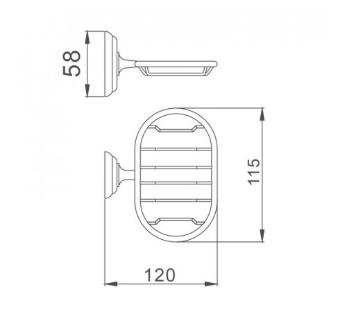 Мыльница Maretti Karla KA8011010, хром