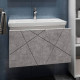 Тумба с раковиной подвесная VIGO Geometry 034 бетон, 70 см