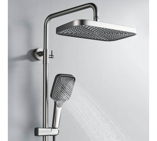 Душевая система Rose R1836T, пепельный