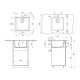 Кухонная мойка Ulgran Quartz Under 400-09, асфальт