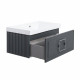 Тумба под раковину подвесная La Fenice Cubo FNC-01-CUB-G-80, серо-зеленая