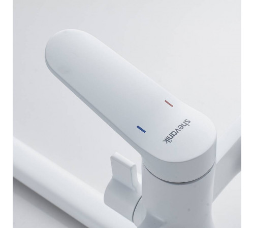 Смеситель для ванны Shevanik S4322C, белый