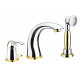 Смеситель на борт ванны Webert Aurora AU850701017, хром/золото
