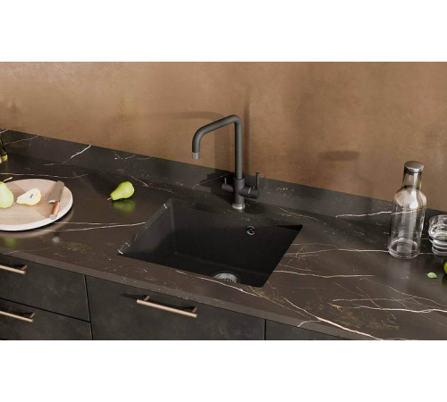 Кухонная мойка Ulgran Quartz Under 500-07, уголь