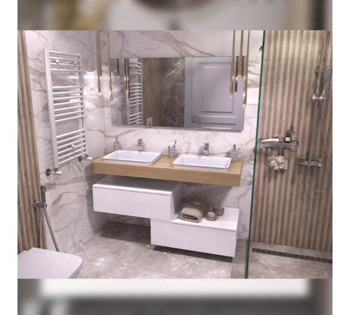Тумба подвесная без столешницы Velvex Unit tp.UNI.80.1Y белый глянец, 80 см
