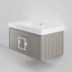 Тумба под раковину подвесная La Fenice Cubo FNC-01-CUB-C-80, бежевая