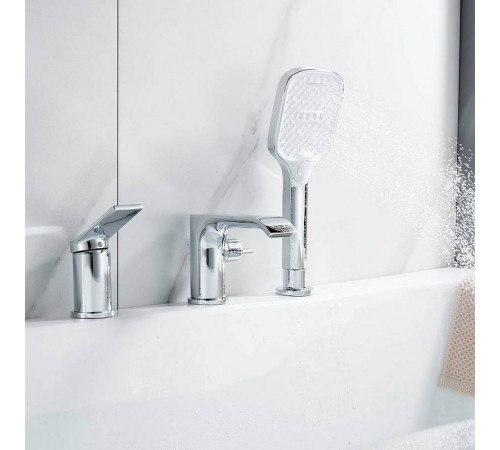 Смеситель на борт ванны Shevanik S4112, хром