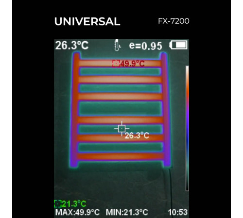Полотенцесушитель электрический Fixsen UNIVERSAL 600х500 FX-7200W, белый