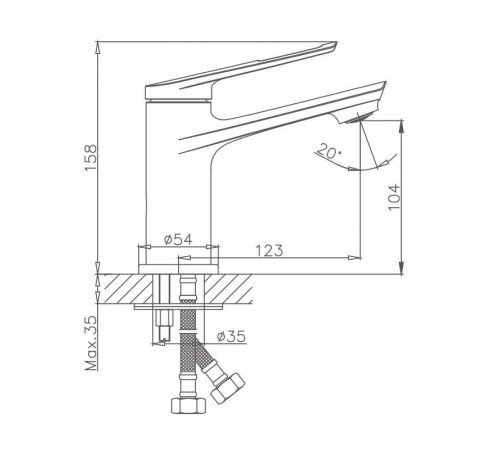 Смеситель для раковины Haiba HB10595, хром