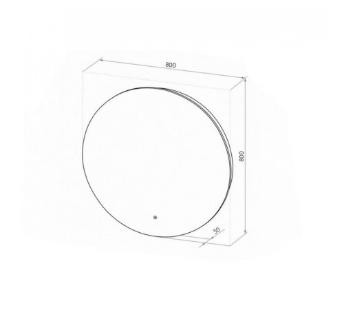 Зеркало Maretti Giulia GI1480R35EL 80x80 см