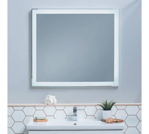 Зеркало Dreja Kvadro 100x85 см, белый