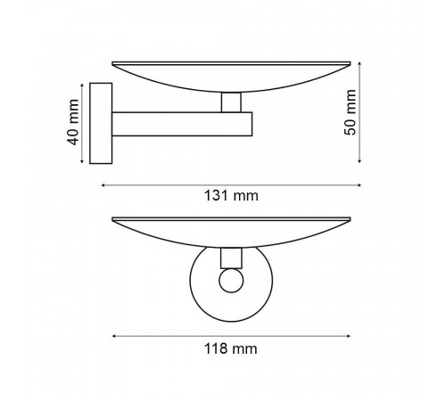 Мыльница Webert Rimini RI510101010, золото