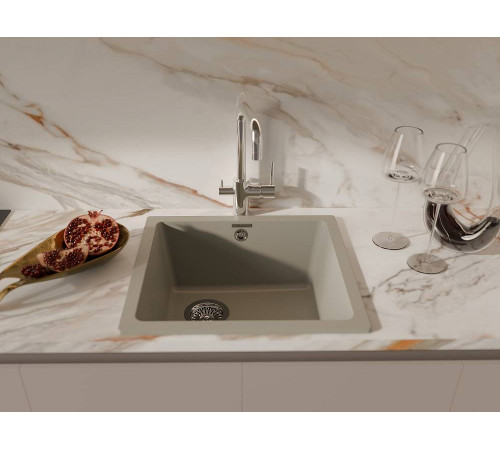 RIVELATO Мойка BERKANA 45 подст.монтаж 1-чаш 485*455 topazio арт.