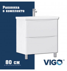 Тумба с раковиной напольная VIGO Glem  324-com, 80 см
