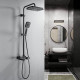 Душевая система с термостатом Rose R1896H, черный