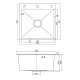 Мойка для кухни Fmark FSC5050Q, матовое золото