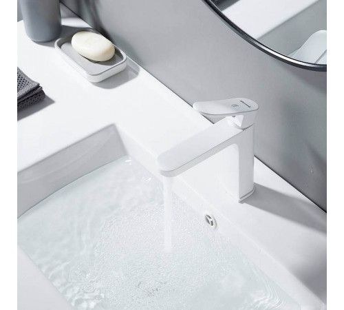 Смеситель для раковины Shevanik S4501C, белый