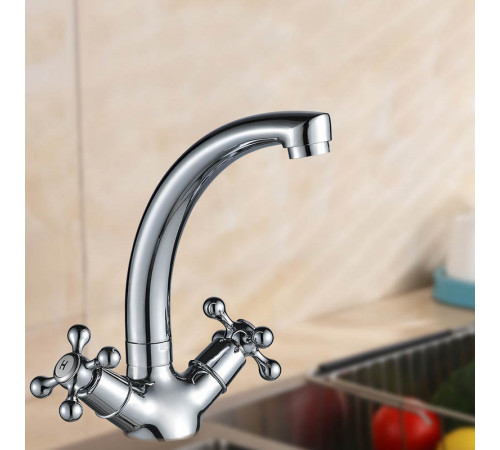 Смеситель для кухни WesnaArt RASSVET RAS02-120, хром